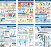 Информационный плакат Безопасность работ на высоте. 6 листов (А3; Бумага)